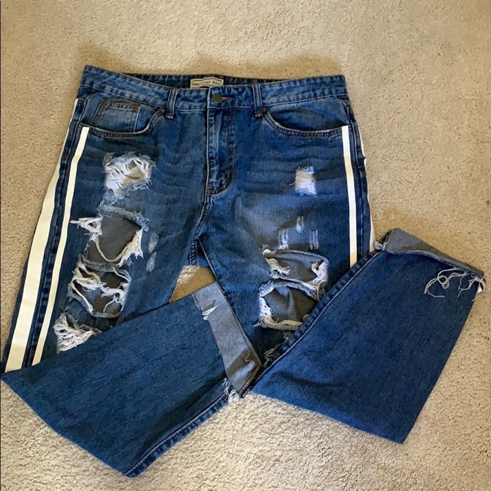 White striped jeans!